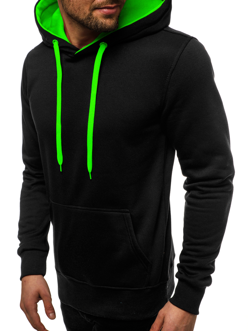 Мъжки суитшърт черно и зелена OZONEE JS/2011