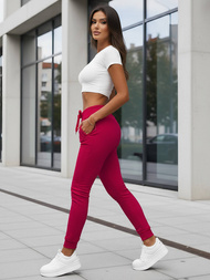 Дамско долнище на анцуг тъмно червено OZONEE JS/CK01/59Z