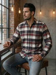 Мъжка риза бордо OZONEE V/V174Z