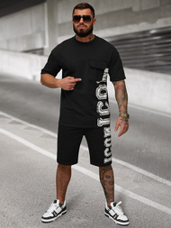 Мъжки спортен екип черен OZONEE JS/27C6531/3