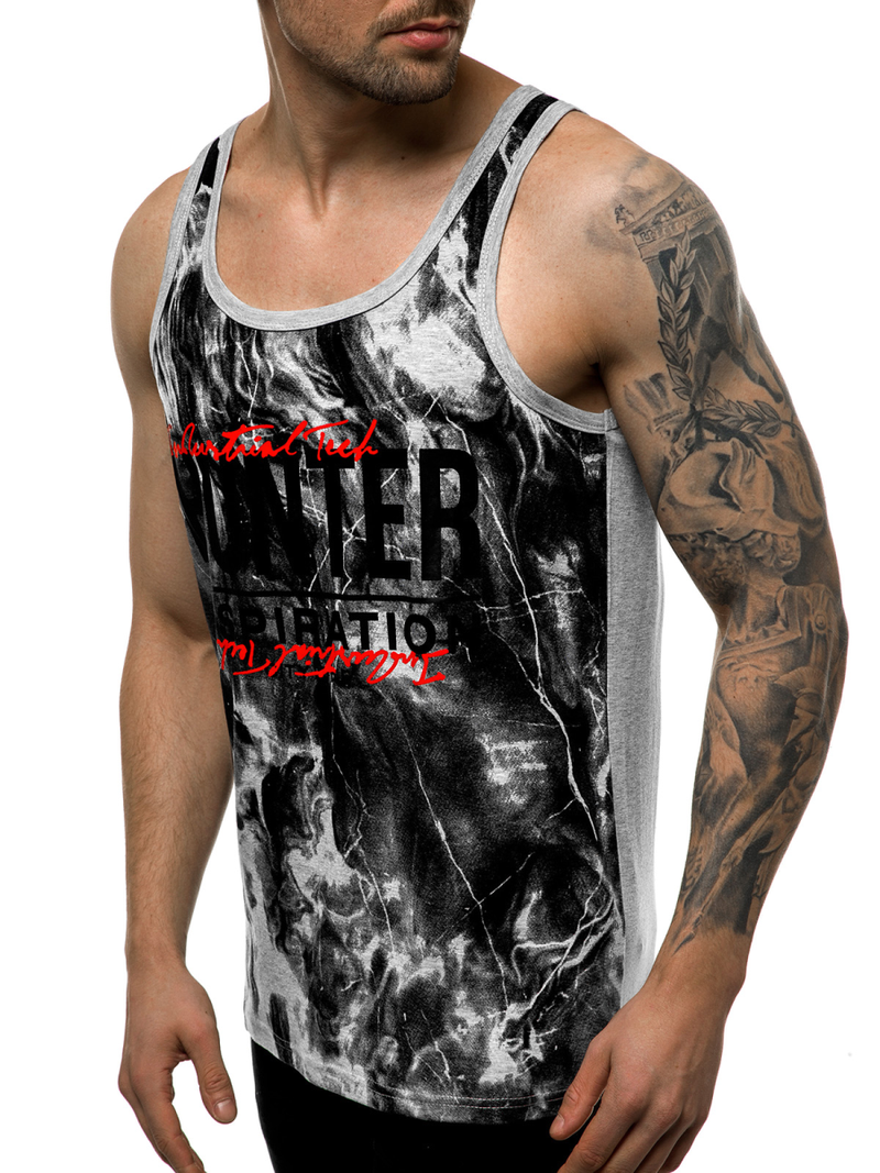 Мъжка тениска сива OZONEE JS/SS11033