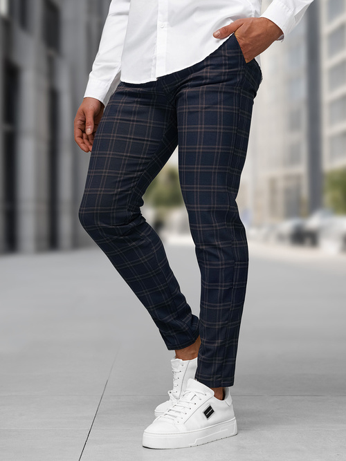 Мъжки панталони тъмносиньо OZONEE DJ/5632Z