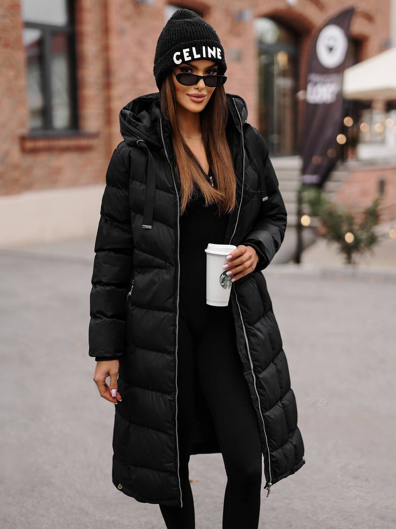 Дамско яке черно OZONEE JS/M736/392Z