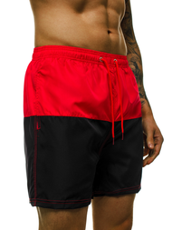 Мъжки плувни шорти червено-черно OZONEE JS/YW02065