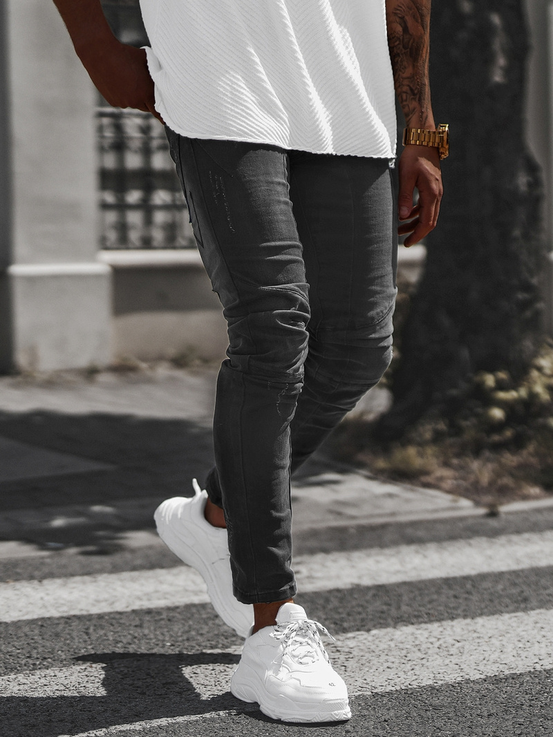 Мъжки дънки черни OZONEE NB/MP0025N