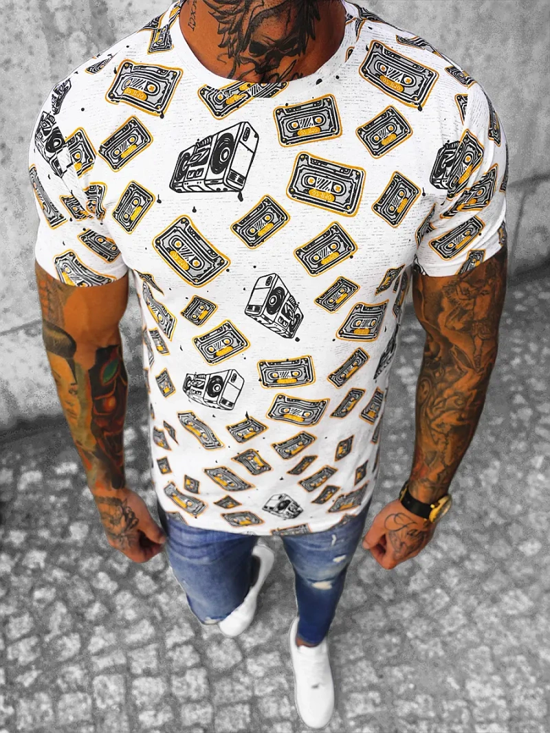 Мъжка тениска цветен OZONEE O/BL2255Z