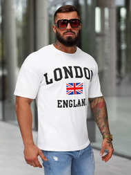 Мъжка тениска бял OZONEE JS/8B1373/1