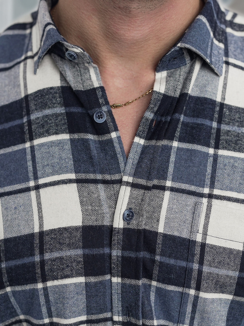 Мъжка риза тъмносиньо OZONEE V/V175