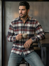 Мъжка риза бордо OZONEE V/V174Z