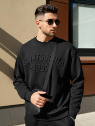 Мъжки суитшърт черен OZONEE JS/8B1953/3