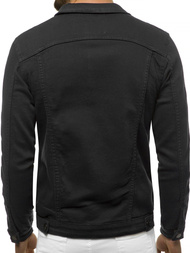 Мъжко джинсово яке черна OZONEE G/620