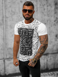 Мъжка тениска бяла OZONEE O/T122/1Z