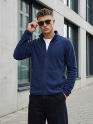 Мъжки суитшърт тъмносин OZONEE JS/HH016/25