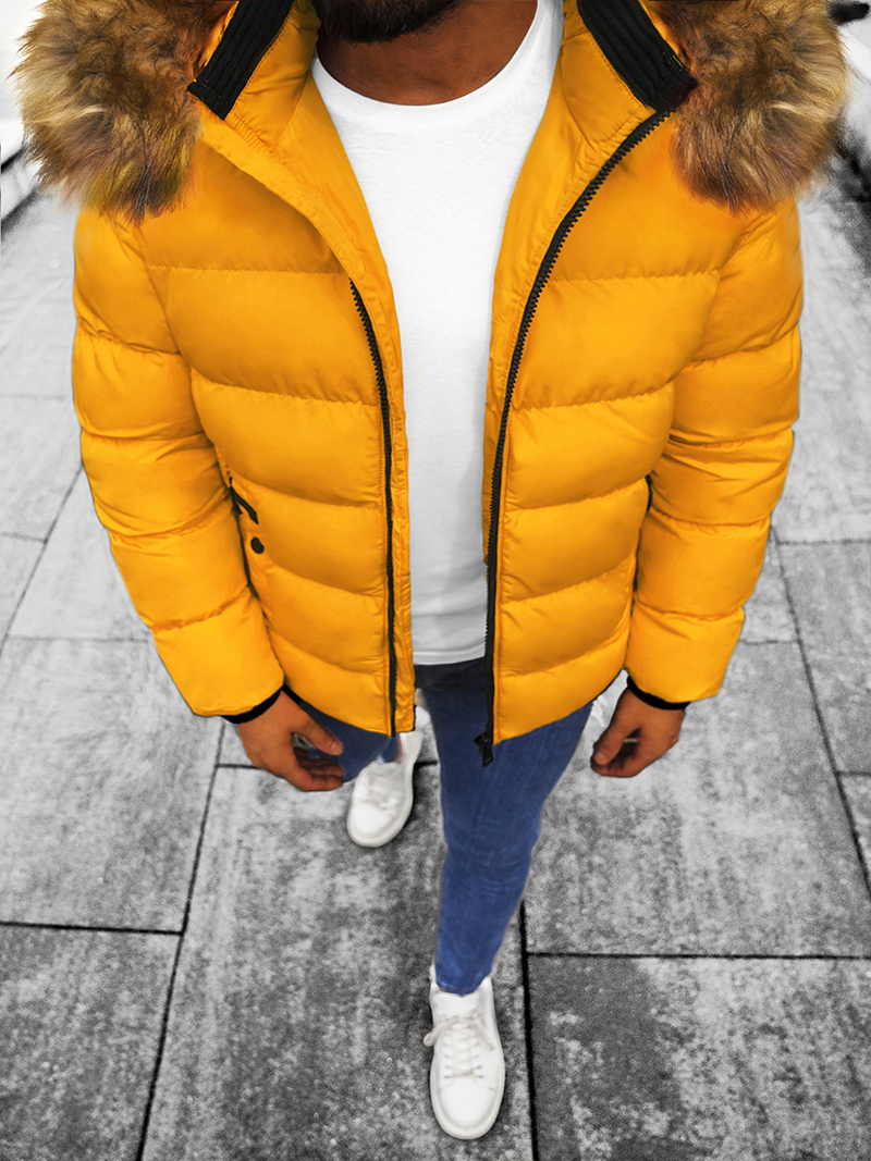 Мъжко яке жълта OZONEE JS/M8107