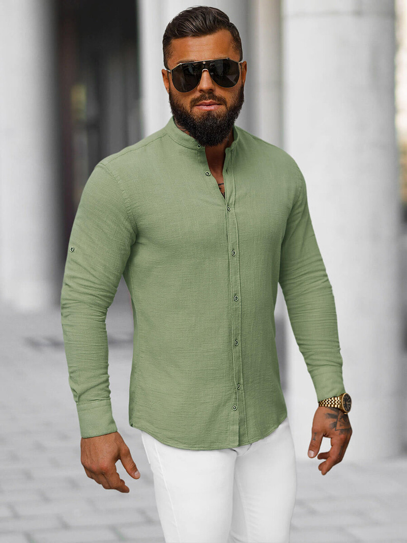 Мъжка риза каки OZONEE O/V114