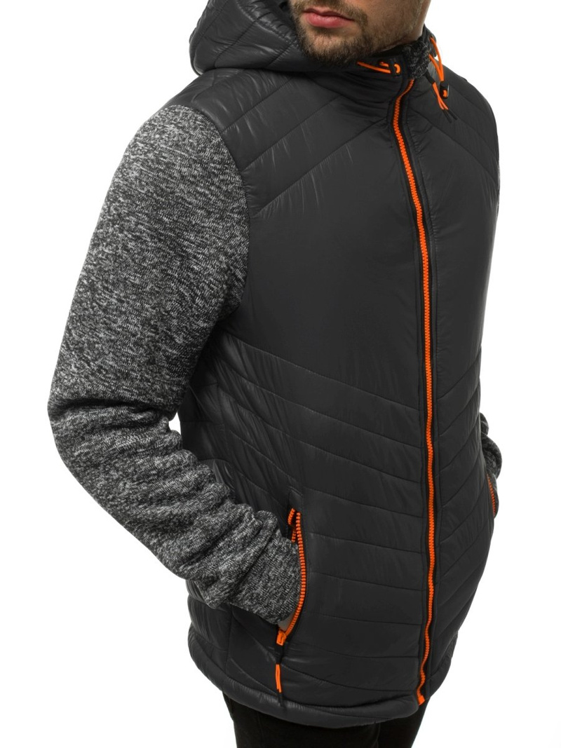 Мъжко яке графитна OZONEE JS/KS2001K