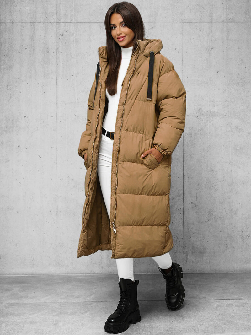 Дамско яке камел OZONEE JS/5M3163/84Z