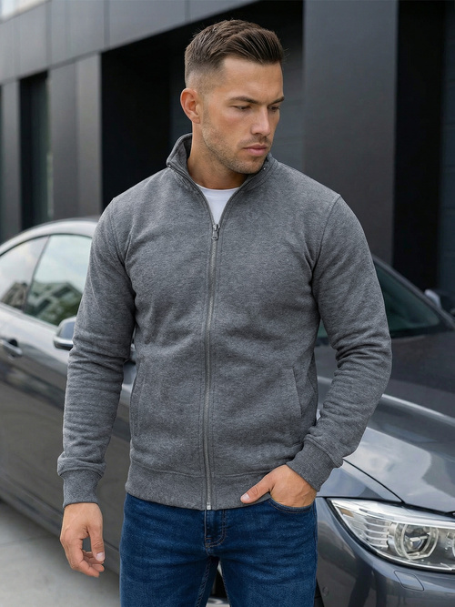 Мъжки суитшърт тъмносив OZONEE JS/2002Z