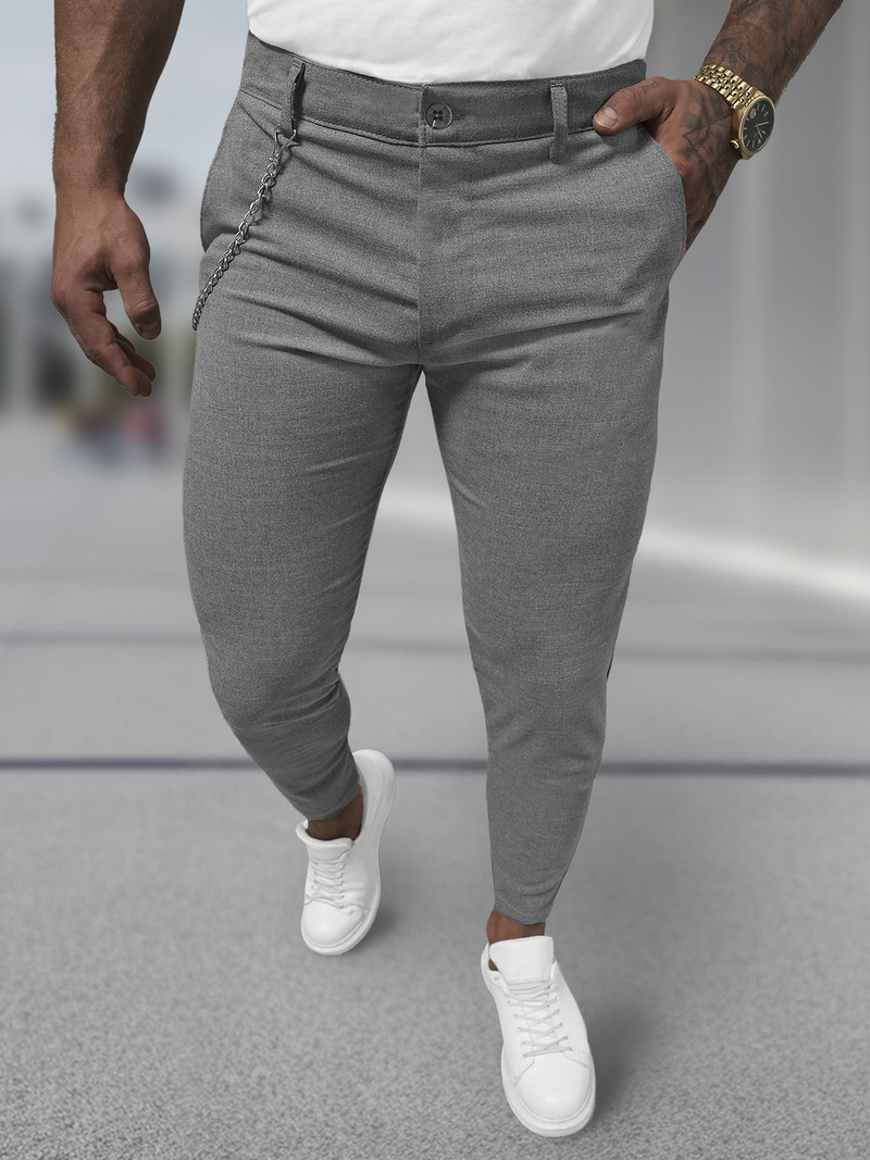 Мъжки панталони тъмносиво OZONEE DJ/3300