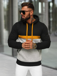 Мъжки суитшърт черно OZONEE JS/8B1319/3