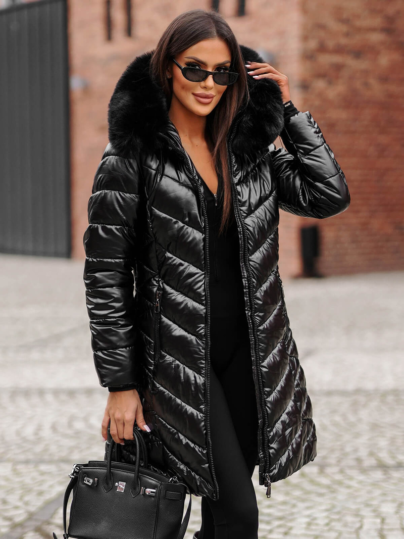 Дамско яке черна OZONEE JS/16M9100/392Z