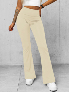 Дамски клин с широки крака екрю OZONEE O/KTK006-J