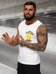 Мъжка тениска бяла OZONEE JS/8B1717/1Z