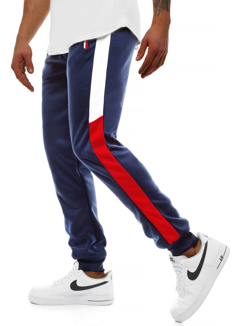 Мъжко долнище на анцуг тъмносиньо OZONEE JS/JZ11027