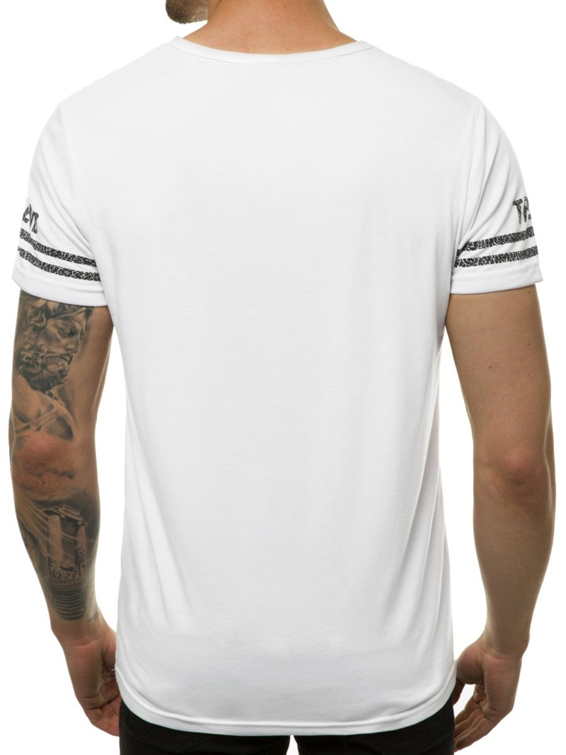 Мъжка тениска бяла OZONEE JS/SS10968