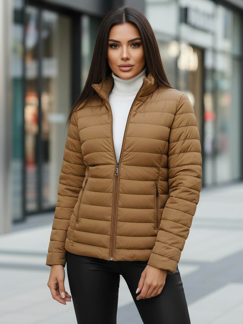 Дамско яке тъмно-бежово OZONEE JS/16M9109/84Z