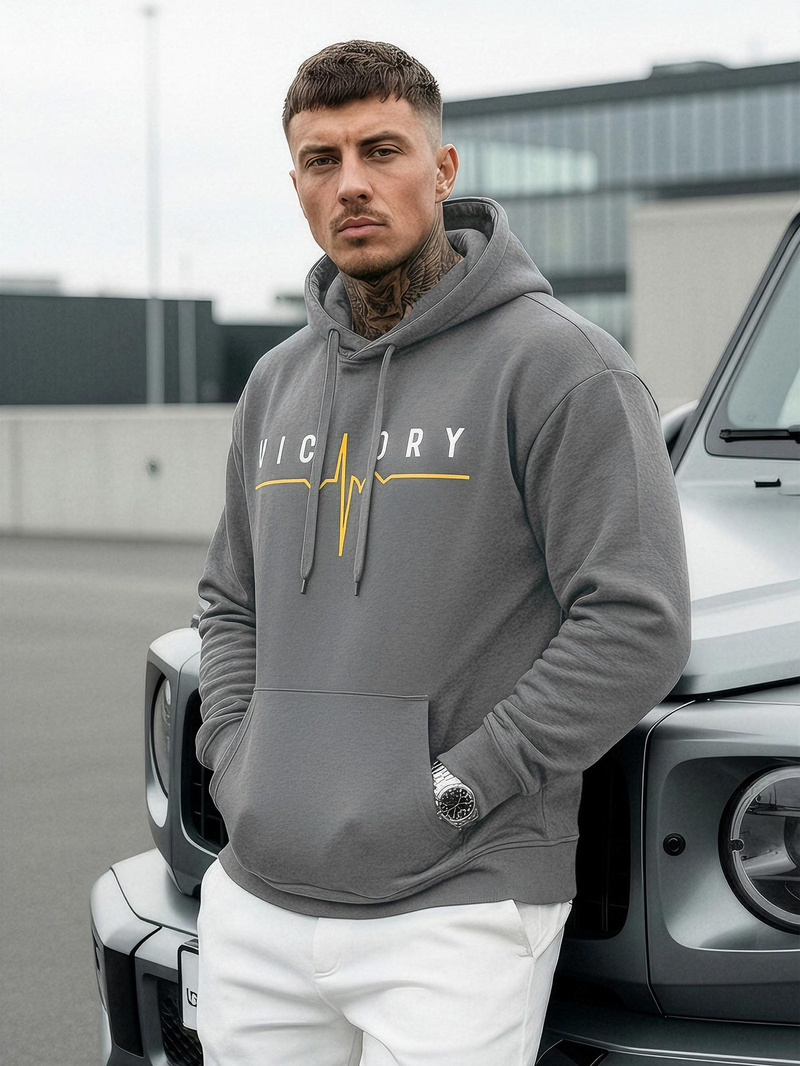 Мъжки суитшърт графитен OZONEE JS/8B1757/5