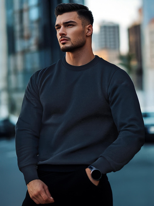 Мъжки суитшърт тъмносин OZONEE JS/2001-10Z