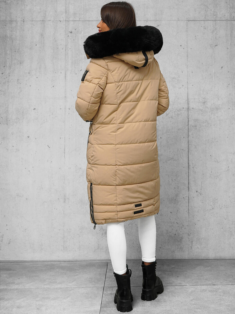 Дамско яке бежова OZONEE O/W377