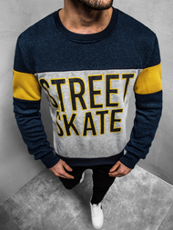 Мъжки суитшърт тъмнсиня OZONEE JS/KS1901Z