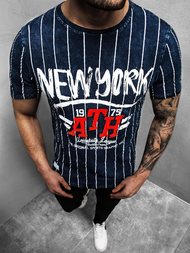 Мъжка тениска тъмносин OZONEE HFM/017Z