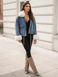 Дамско джинсово яке синя OZONEE JS/11Z8219