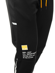 Мъжко долнище на анцуг черно JS/AM88