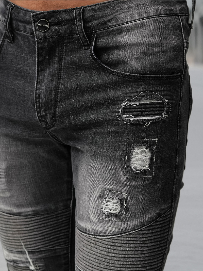 Мъжки дънки черни OZONEE NB/MP0142NZ