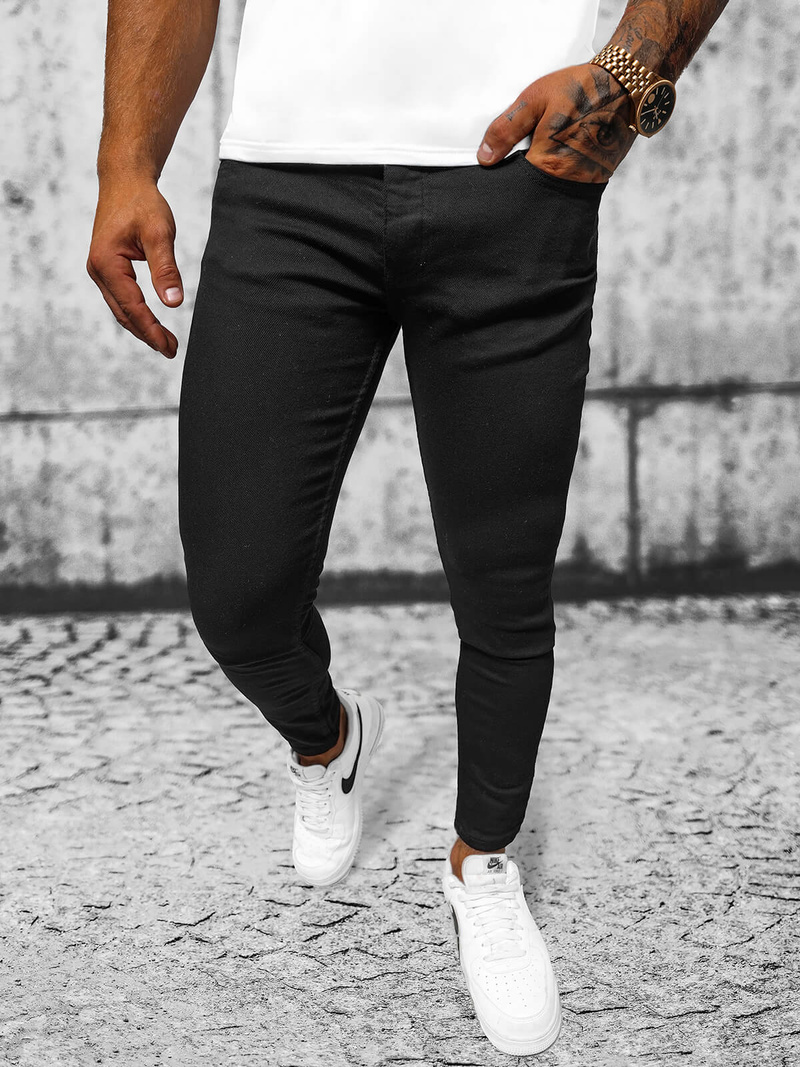 Мъжки дънки черни OZONEE E/5348/02