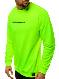 Мъжки суитшърт зелена неонов OZONEE MACH/3149