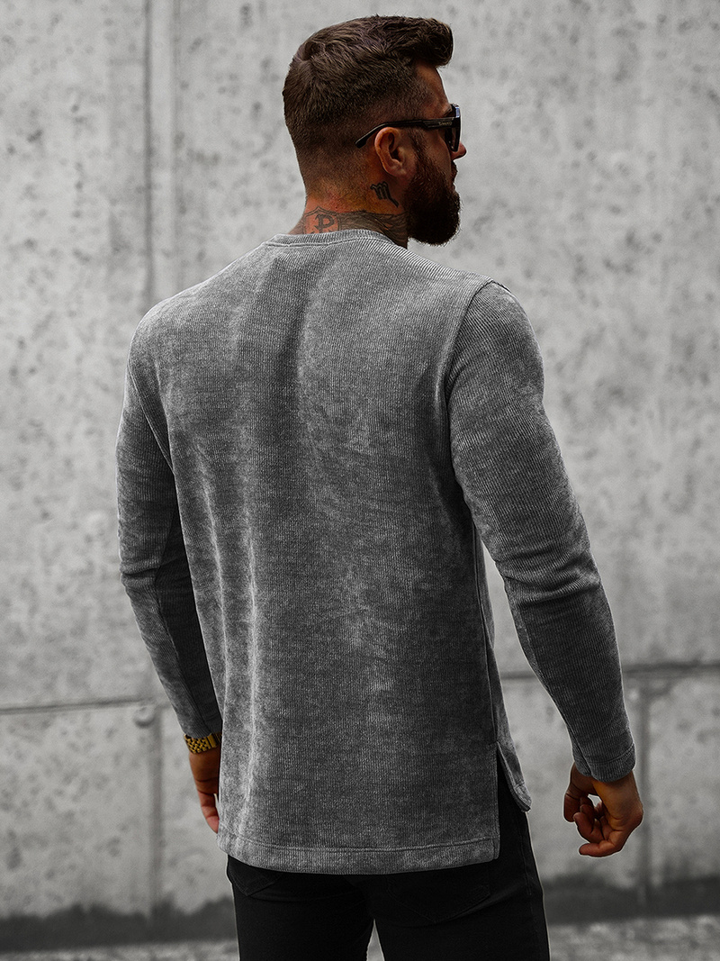 Мъжки суитшърт графитна OZONEE O/D7289