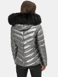 Дамско яке сребърно OZONEE JS/M773/401