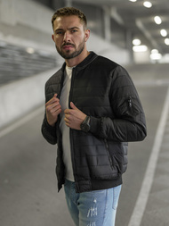 Мъжко яке черна OZONEE JS/8M985/392Z