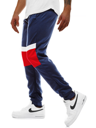 Мъжко долнище на анцуг тъмносиньо OZONEE JS/JZ11010