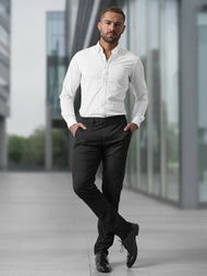 Мъжки панталони чино черни OZONEE V/6545