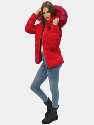 Дамско яке червена OZONEE JS/M9057/270