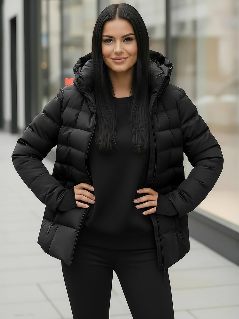 Дамско яке черна OZONEE JS/M769/392