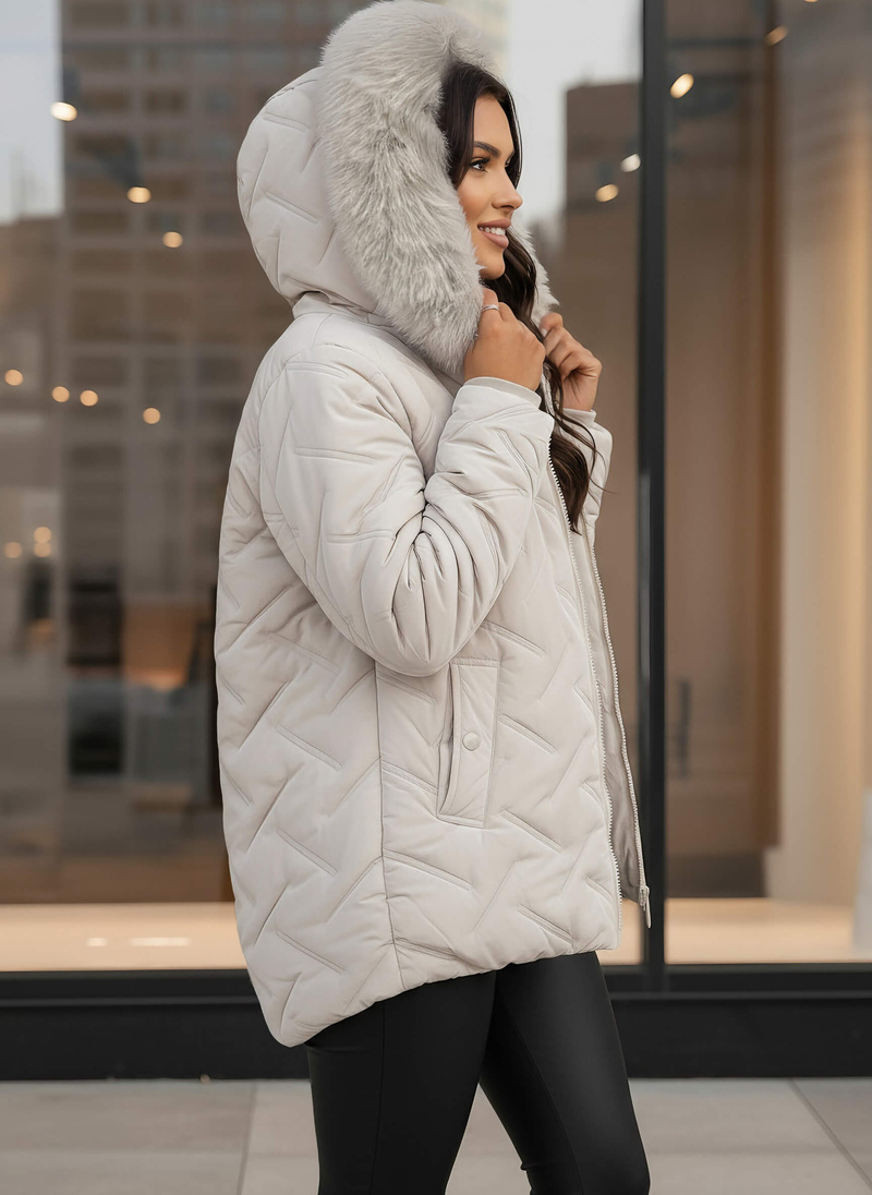 Дамско яке светлосива OZONEE JS/16M9296/280Z