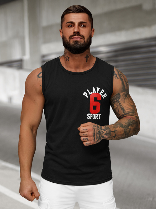 Мъжка тениска черна OZONEE JS/8B1717/3Z