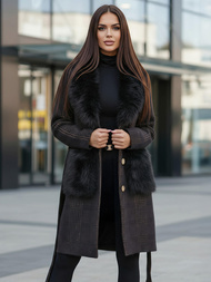 Дамско палто черен OZONEE JS/53M5200/1Z